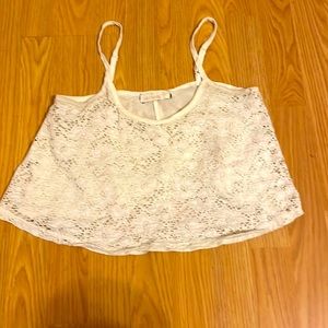 White lace belly top
